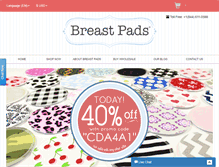 Tablet Screenshot of breastpads.com